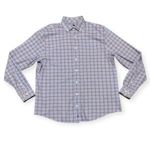 Men's Johnnie-O Prepformance Plaid Button Down Shirt Golf Prep Large